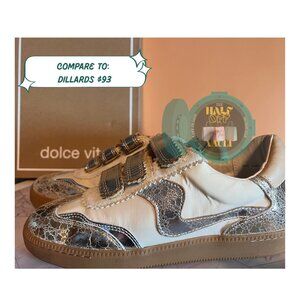 Dolce Vita: Notice Velcro Metallic Leather Sneakers